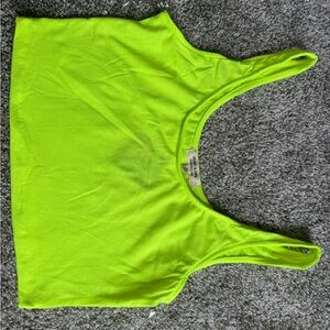 Neon yellow crop tank. Size medium, new with tags.